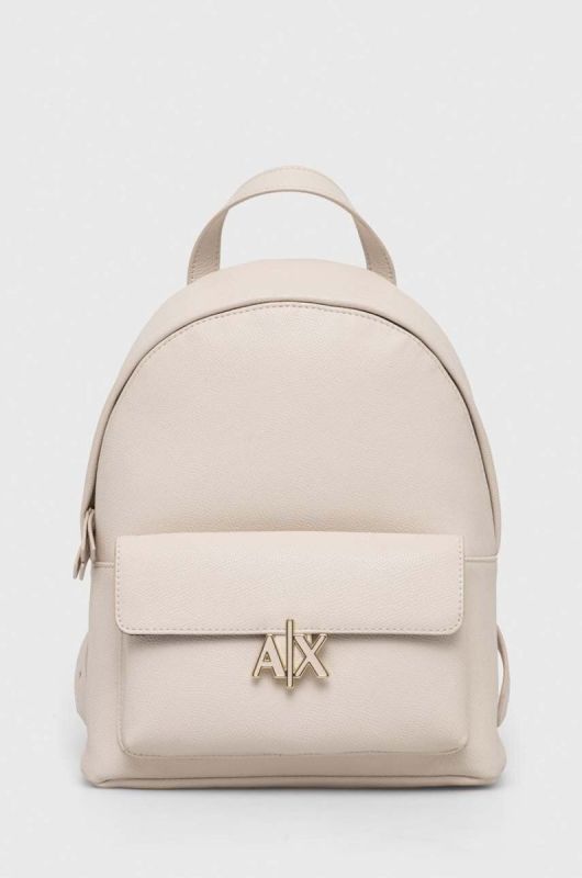 Рюкзак Armani Exchange жіночий малий однотонний колір бежевий