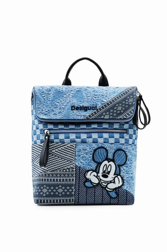 Рюкзак Desigual x Disney жіночий великий візерунок колір блакитний