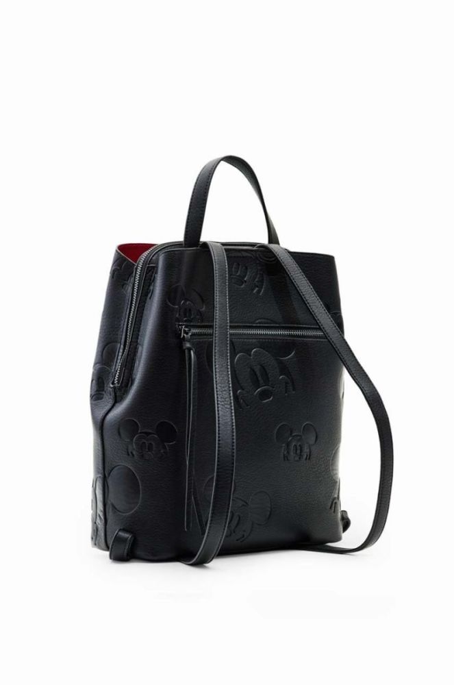 Рюкзак Desigual x Disney жіночий колір чорний великий з аплікацією фото 3