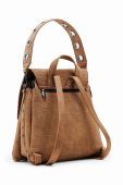 Рюкзак Desigual 23WAKP04 ACCESSORIES PU BACKPACK MINI жіночий колір коричневий малий з принтом Рюкзак Desigual 23WAKP04 ACCESSORIES PU BACKPACK MINI жіночий колір коричневий малий з принтом