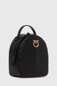 Шкіряний рюкзак Pinko жіночий колір чорний малий однотонний