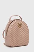 Шкіряний рюкзак Pinko Answear Exclusive жіночий колір бежевий малий однотонний