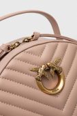 Шкіряний рюкзак Pinko Answear Exclusive жіночий колір бежевий малий однотонний