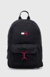 Рюкзак Tommy Jeans жіночий колір синій малий з аплікацією Рюкзак Tommy Jeans жіночий колір синій малий з аплікацією