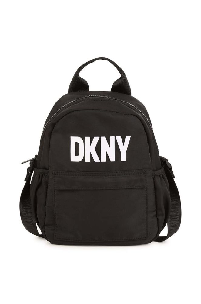 Дитячий рюкзак Dkny колір чорний малий з принтом