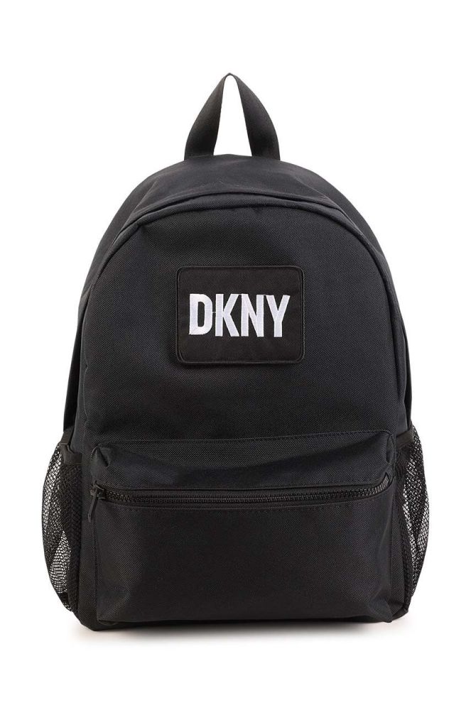 Дитячий рюкзак Dkny колір чорний малий з аплікацією