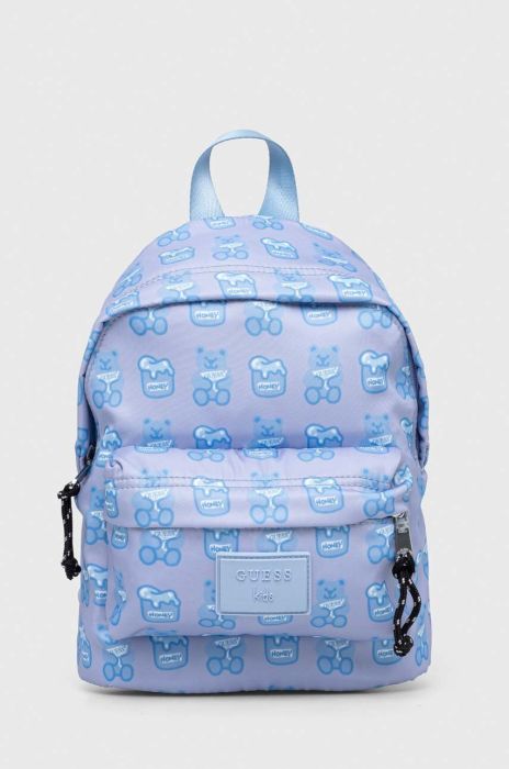 Дитячий рюкзак Guess малий візерунок колір блакитний (3591521)