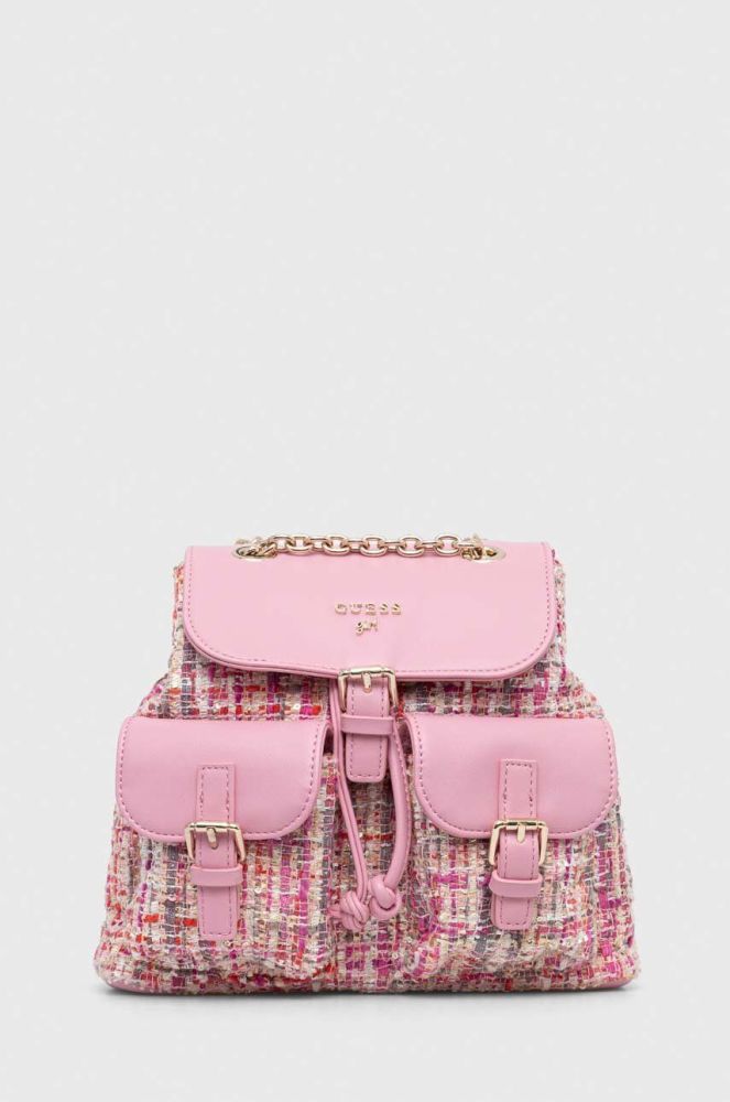 Дитячий рюкзак Guess колір рожевий малий візерунок (3591525)