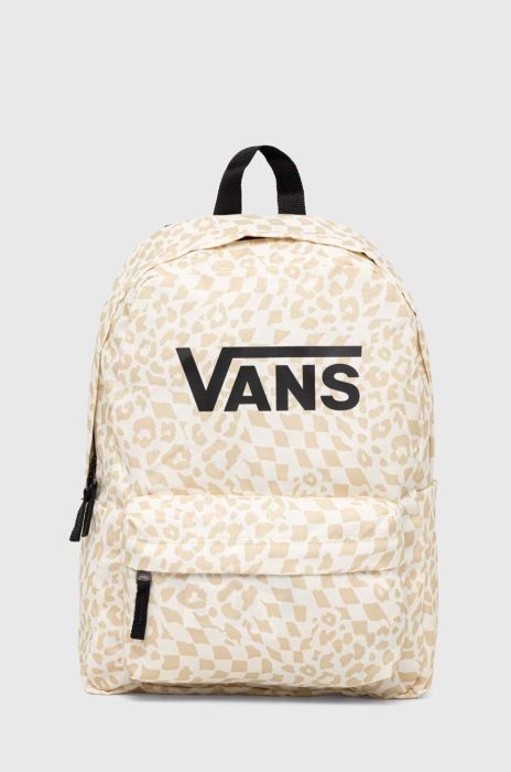 Дитячий рюкзак Vans VN000AHWBSM1 GIRLS REALM H20 BACKPAC колір бежевий великий візерунок