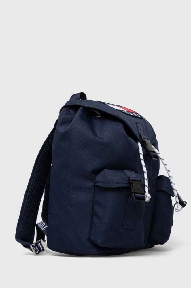 Рюкзак Tommy Jeans чоловічий колір синій великий з аплікацією фото 2