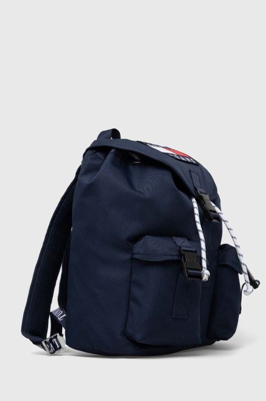 Рюкзак Tommy Jeans чоловічий колір синій великий з аплікацією фото 2