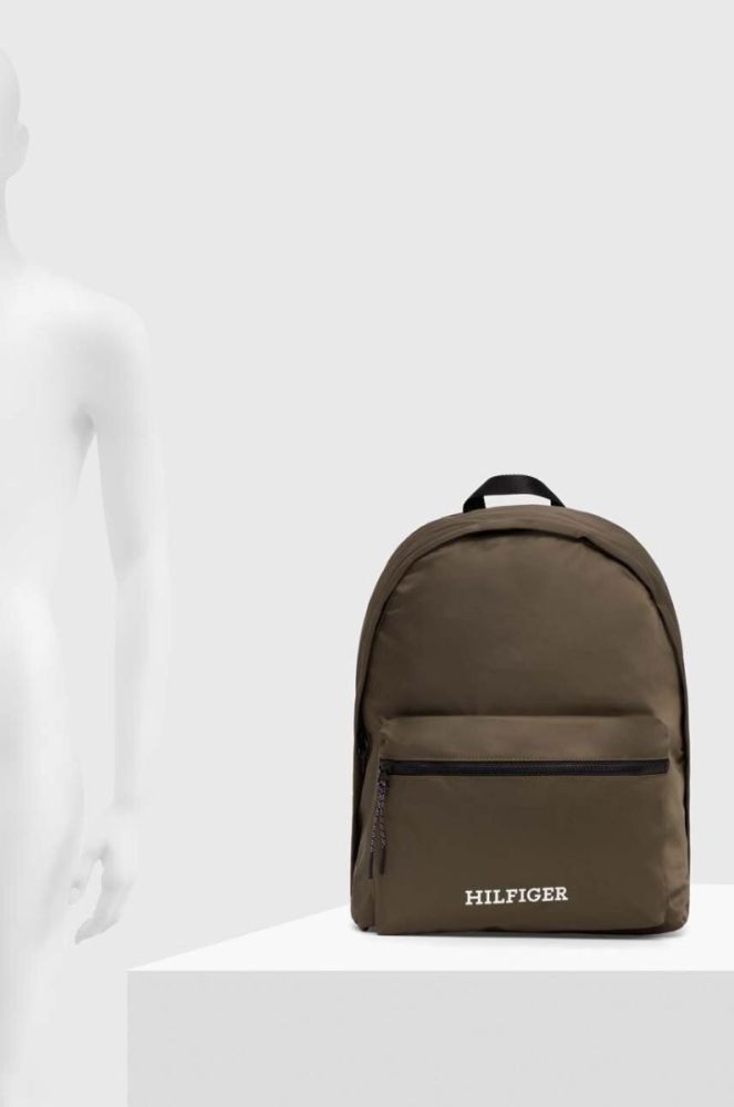 Рюкзак Tommy Hilfiger чоловічий колір зелений великий з принтом (3546998) фото 6