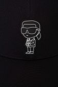 Кепка Karl Lagerfeld колір чорний з аплікацією (3630015)