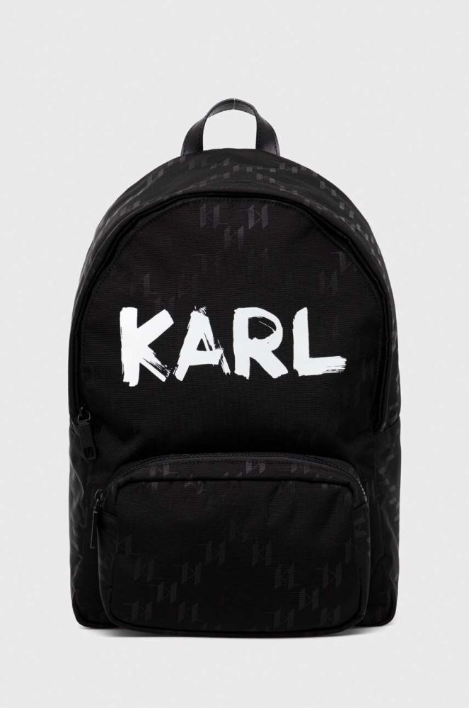 Рюкзак Karl Lagerfeld чоловічий колір чорний великий візерунок (3515764)