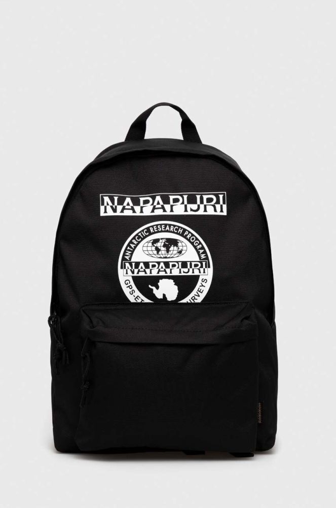 Рюкзак Napapijri колір чорний великий з принтом