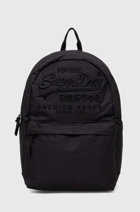 Рюкзак Superdry колір чорний великий з аплікацією (3560045)