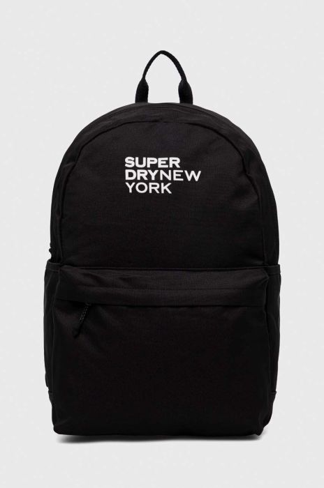 Рюкзак Superdry колір чорний великий з принтом