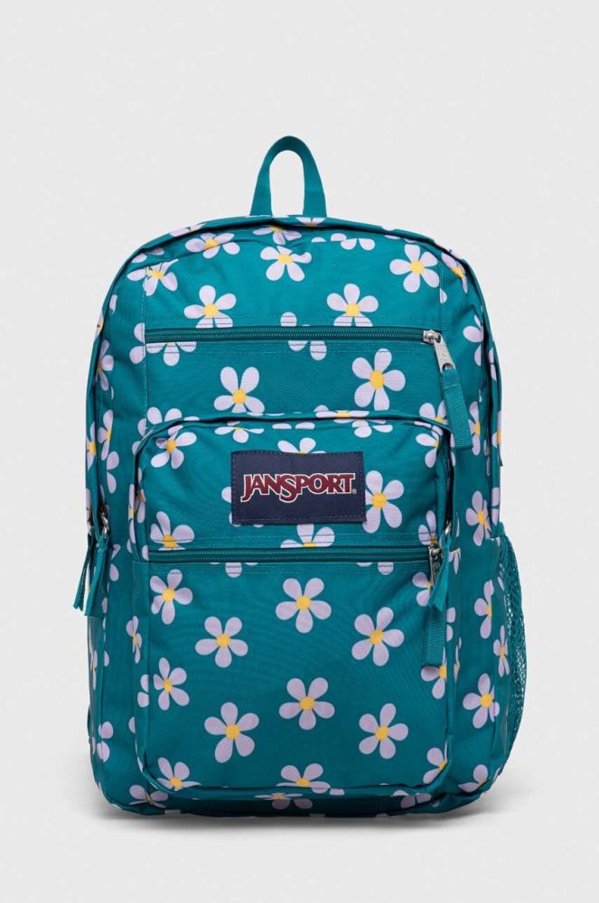 Рюкзак Jansport колір зелений великий візерунок (3409696)