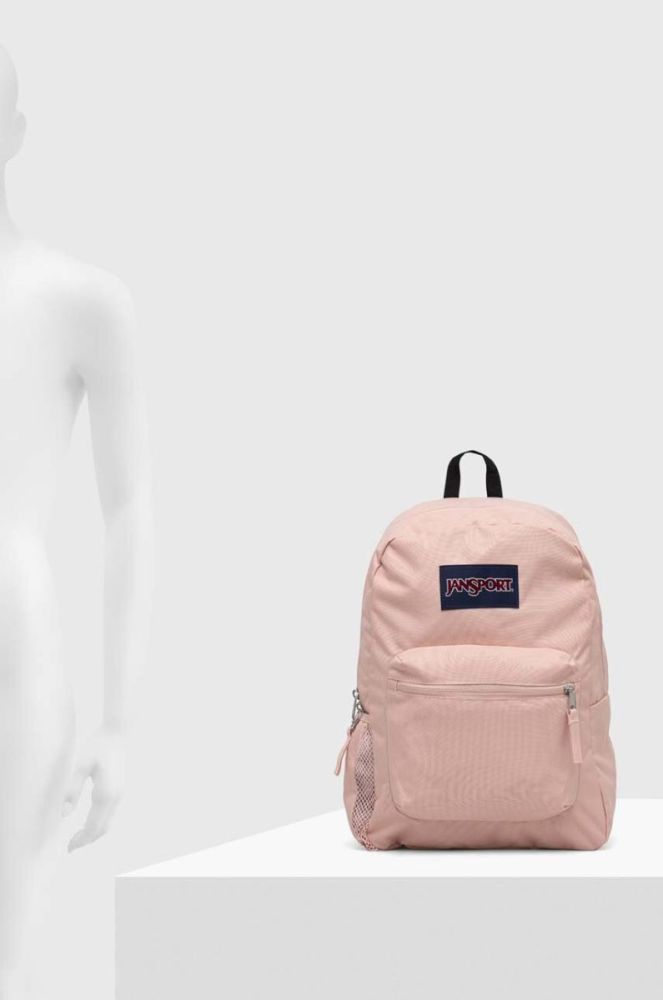 Рюкзак Jansport колір рожевий великий однотонний фото 6