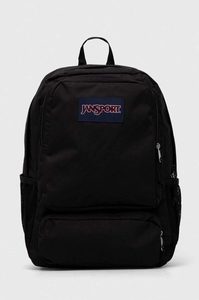 Рюкзак Jansport колір чорний малий з аплікацією