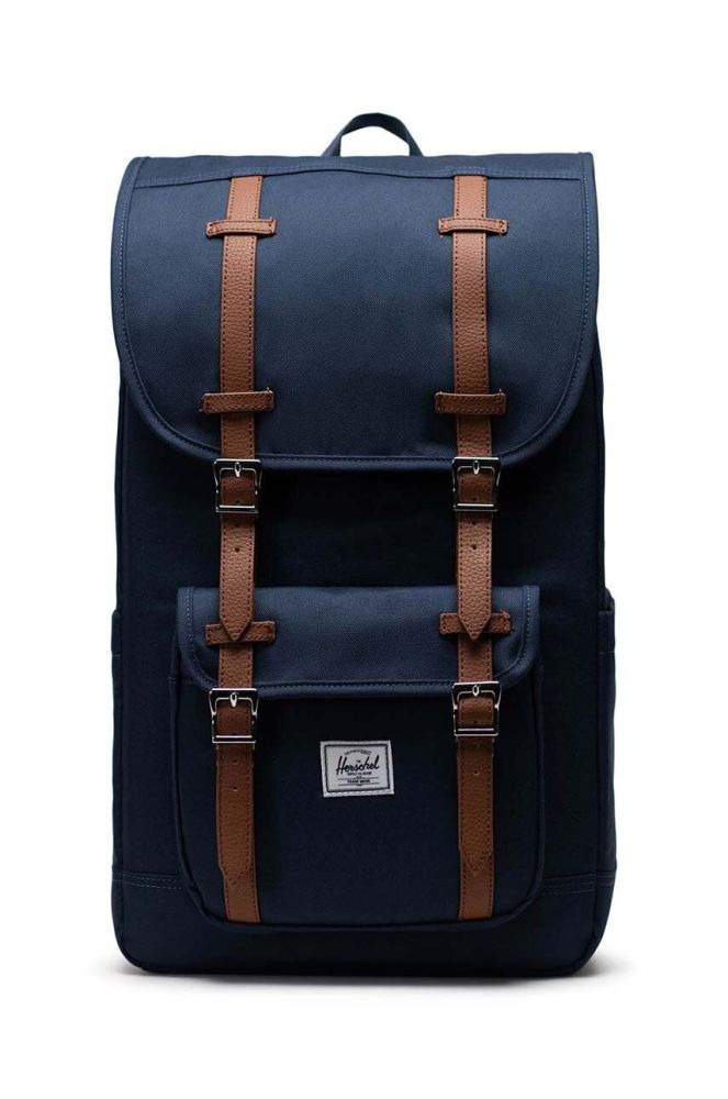 Рюкзак Herschel 11390-00007-OS Little America B колір синій великий однотонний