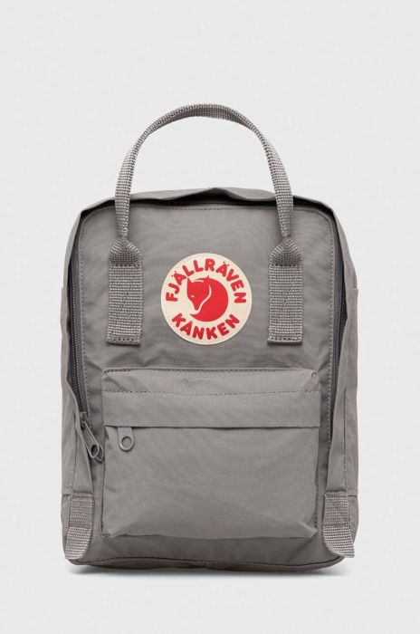 Рюкзак Fjallraven колір сірий малий з аплікацією