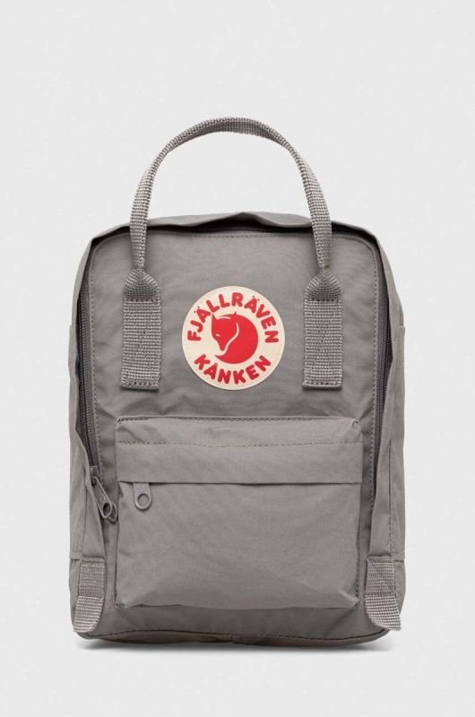 Рюкзак Fjallraven колір сірий малий з аплікацією