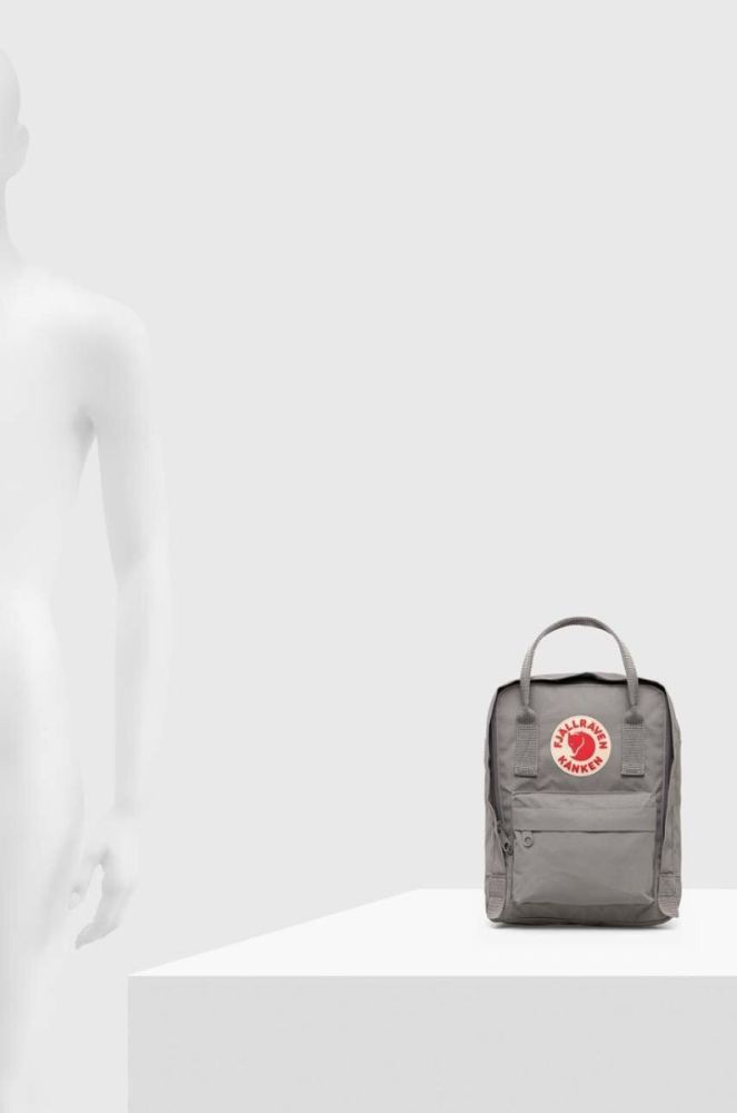 Рюкзак Fjallraven колір сірий малий з аплікацією фото 6