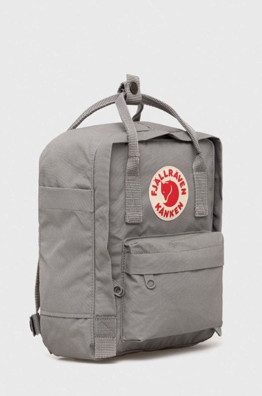 Рюкзак Fjallraven колір сірий малий з аплікацією фото 2