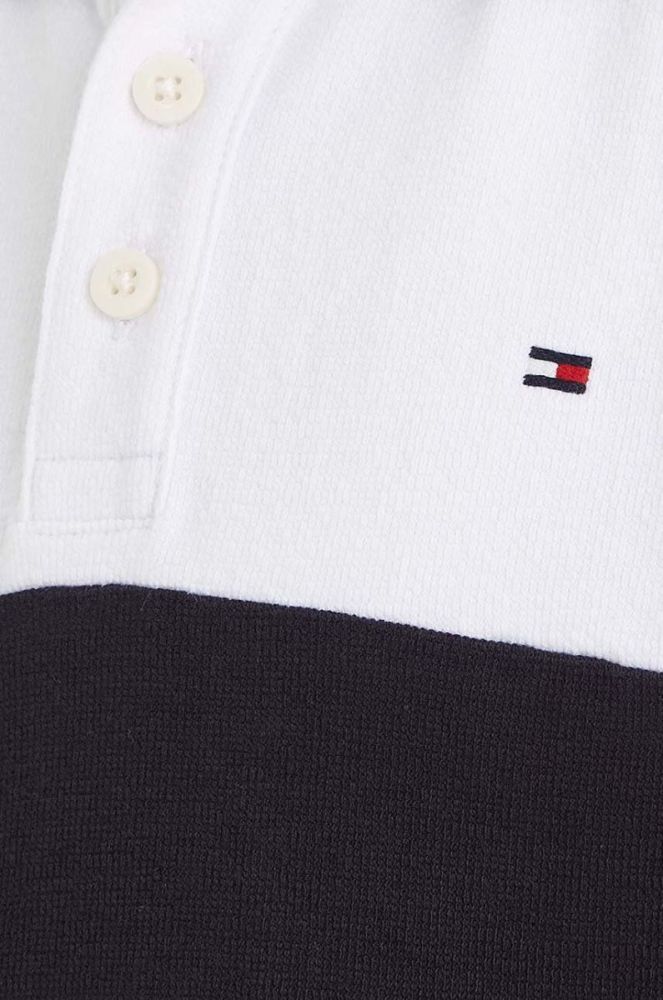 Дитяче бавовняне поло Tommy Hilfiger колір синій візерунок фото 3