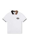 Дитяче бавовняне поло BOSS колір білий з аплікацією (3446970)