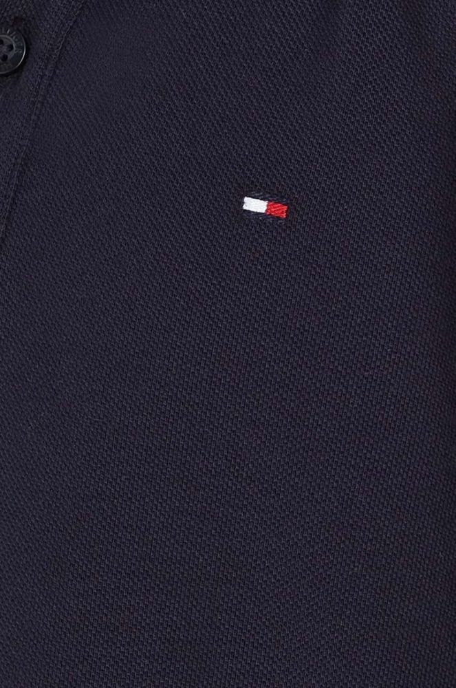 Дитяче бавовняне поло Tommy Hilfiger колір синій однотонний (3533956) фото 3