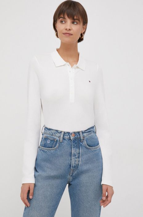 Лонгслів Tommy Hilfiger жіночий колір бежевий (3686522)