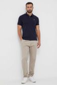 Поло Guess чоловічий колір синій однотонний (3338524)