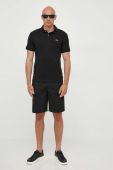 Поло Guess чоловічий колір чорний однотонний (3338529)