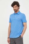 Поло Tommy Hilfiger чоловіче однотонне колір блакитний (3288130)