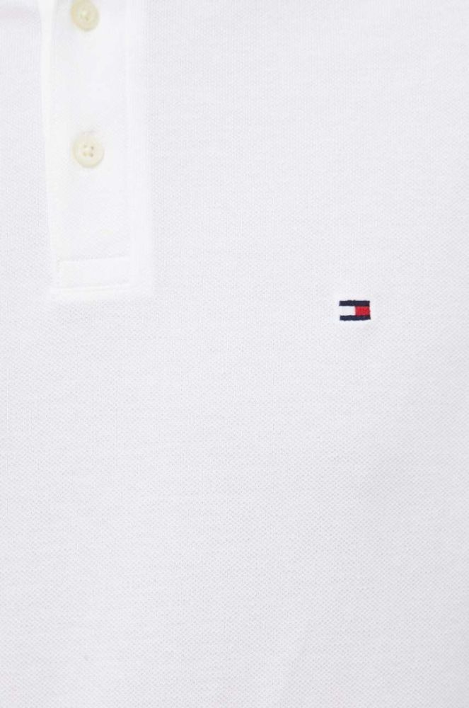 Поло Tommy Hilfiger чоловічий колір білий візерунок фото 5