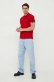 Бавовняне поло Tommy Hilfiger колір червоний візерунок