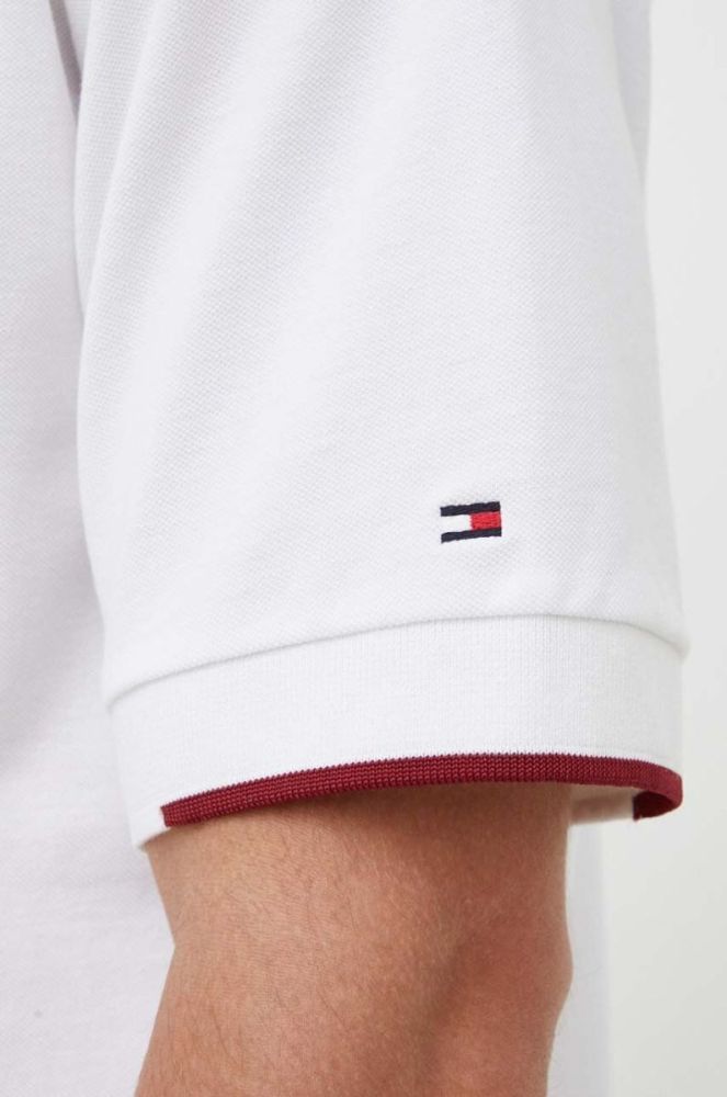 Бавовняне поло Tommy Hilfiger колір білий з аплікацією (3322236) фото 5