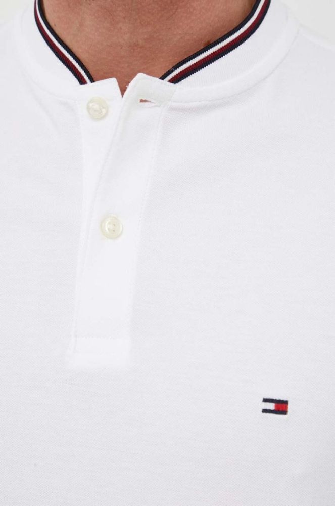 Бавовняне поло Tommy Hilfiger колір білий однотонний (3257075) фото 5