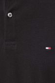 Бавовняне поло Tommy Hilfiger колір чорний однотонний (3257065)