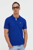 Бавовняне поло Tommy Jeans колір синій однотонний