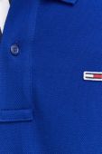Бавовняне поло Tommy Jeans колір синій однотонний