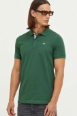Бавовняне поло Tommy Jeans колір зелений однотонний