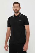 Поло Boss Green BOSS GREEN чоловіче колір чорний з аплікацією