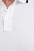 Бавовняне поло BOSS колір білий однотонний (3354332)