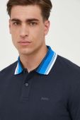 Бавовняне поло BOSS колір синій однотонний (3421456)