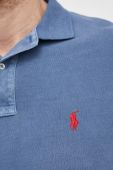 Бавовняне поло Polo Ralph Lauren однотонний колір блакитний (3269187)