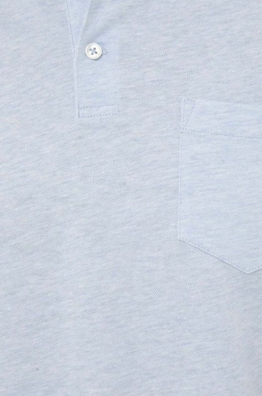 Поло з домішкою льону Polo Ralph Lauren однотонний колір блакитний (3259993) фото 2