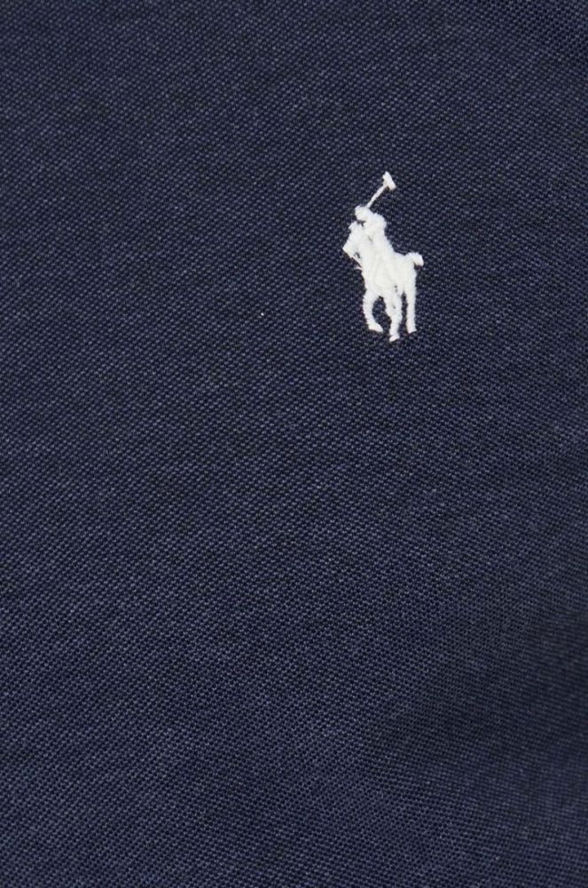 Бавовняне поло Polo Ralph Lauren колір синій однотонний (3342350) фото 5